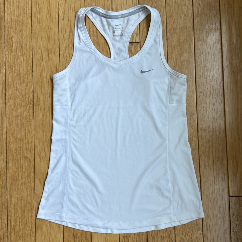 Nike white dri-fit tank